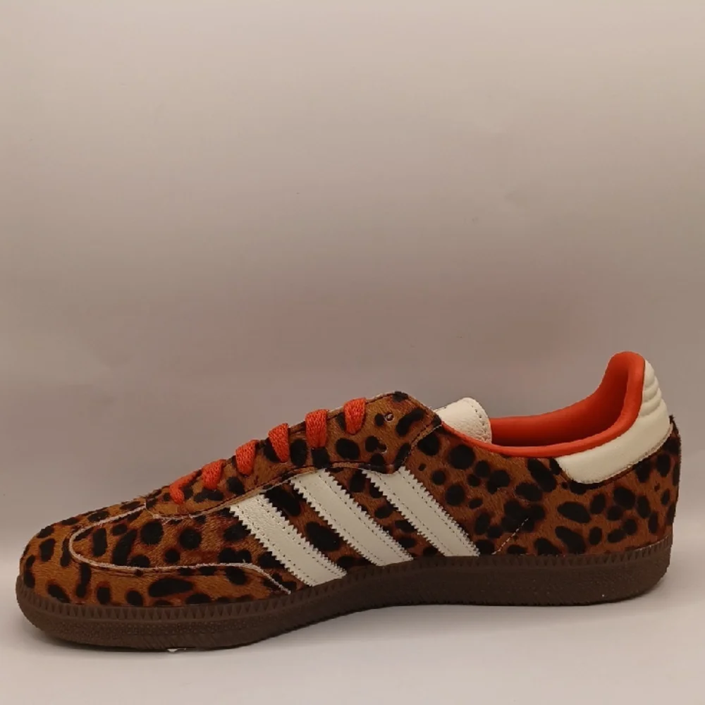 NEW Adidas Samba OG Cheetah Print Red/Creme Sneakers Womens Size 10 US JI2734 - Picture 11 of 16